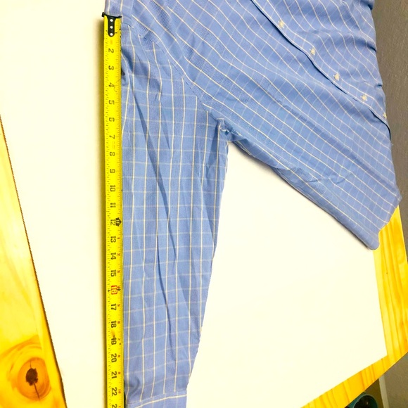 Charles Tyrwhitt  Blue Long Sleeve Shirt SIZE 17.5 44 Men  Button Up - Picture 9 of 10